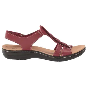 Clarks Women's Laurieann Kay Shoes Red Leather