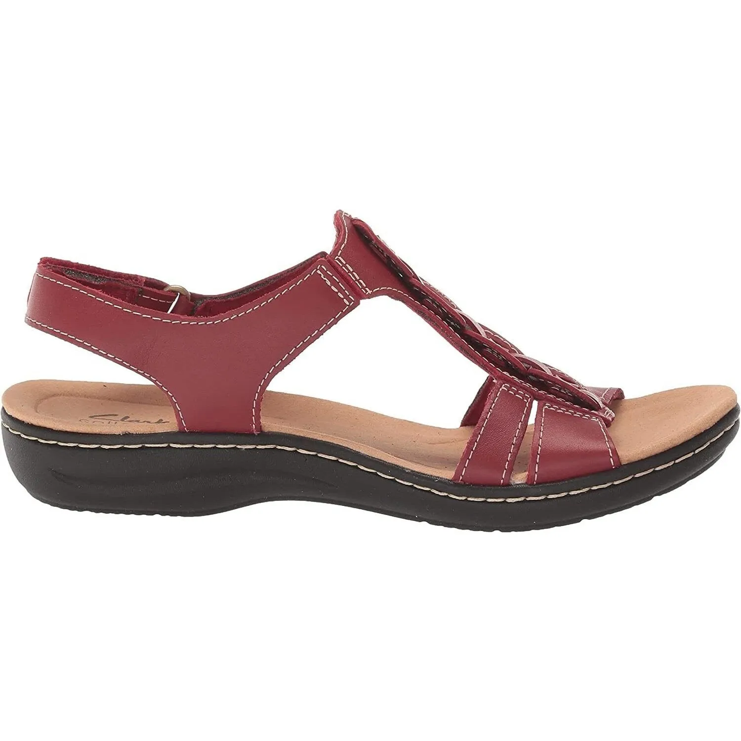 Clarks Women's Laurieann Kay Shoes Red Leather