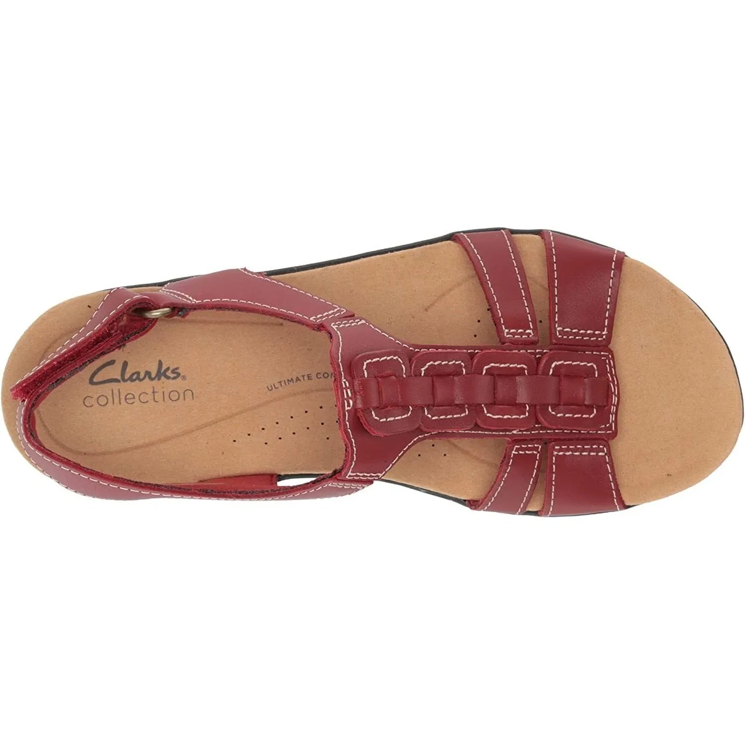 Clarks Women's Laurieann Kay Shoes Red Leather