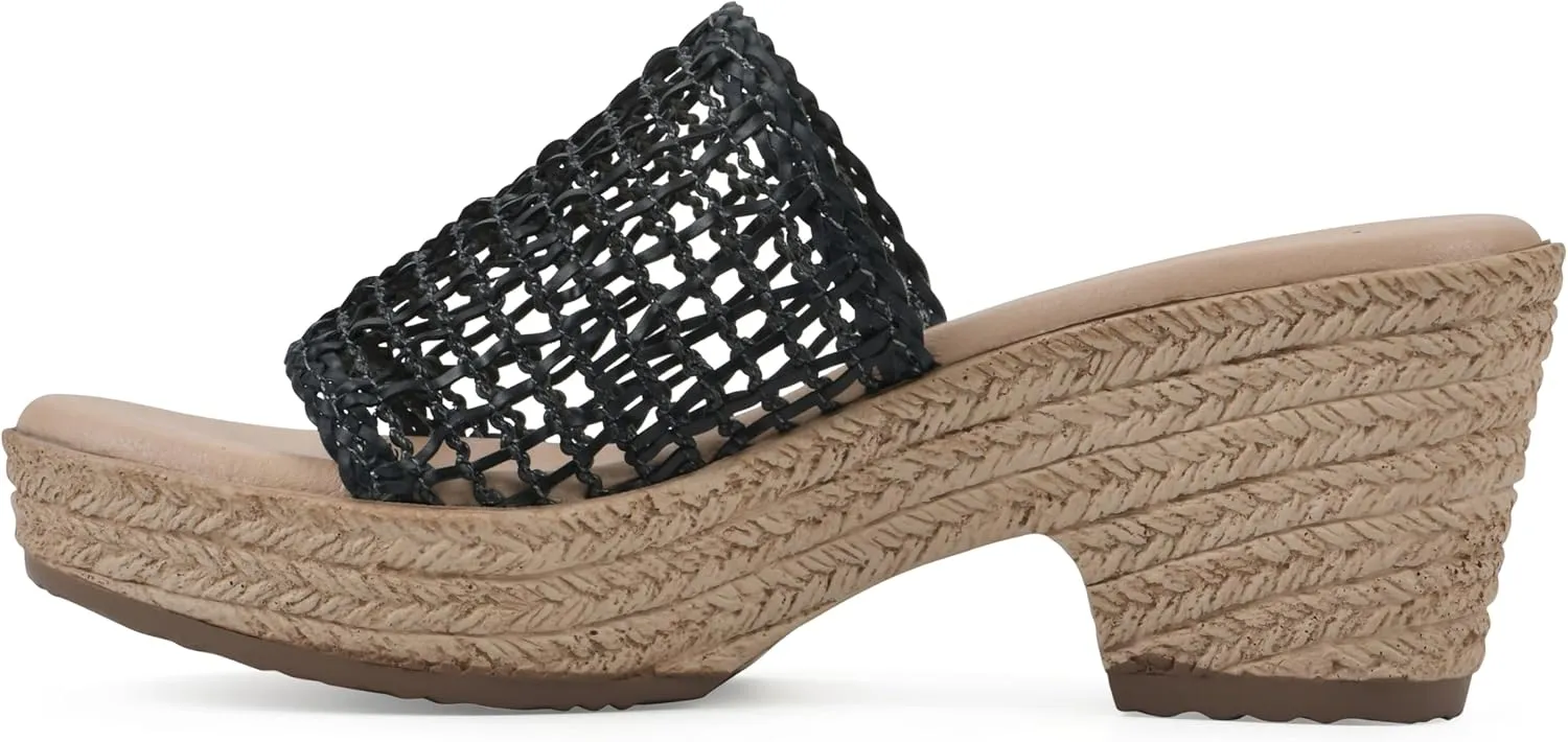 CLIFFS BY WHITE MOUNTAIN Women's Biankka Platform Woven Slide Sandal