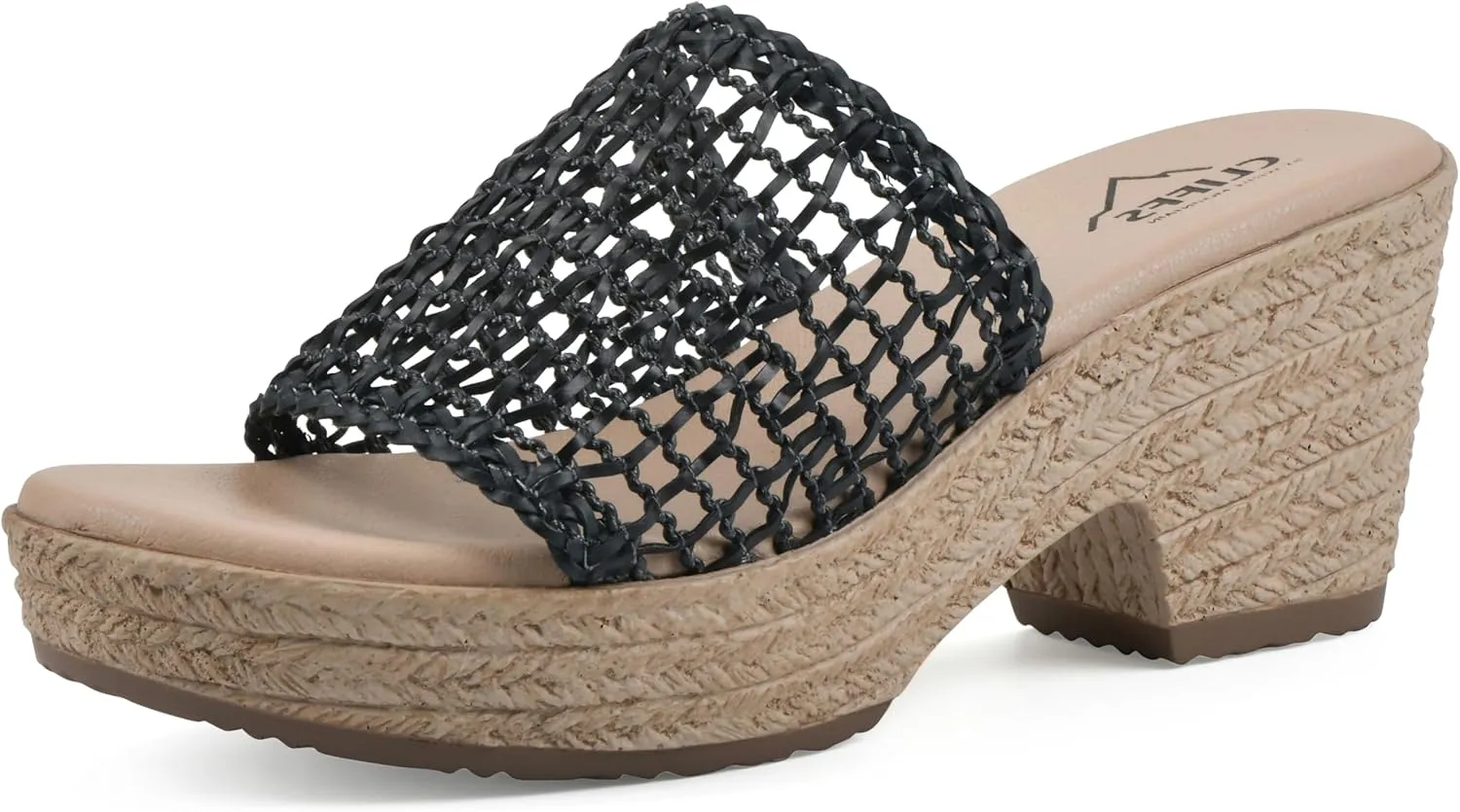 CLIFFS BY WHITE MOUNTAIN Women's Biankka Platform Woven Slide Sandal