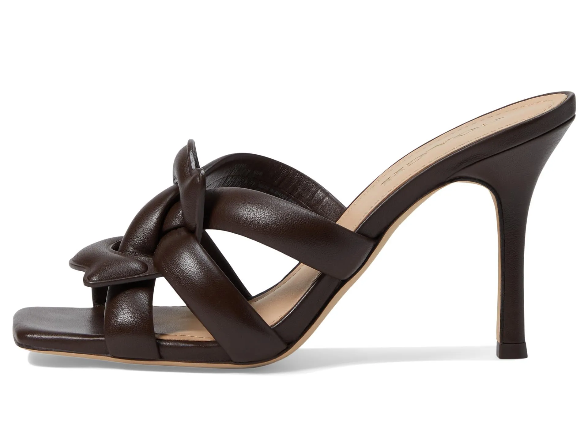 Coach Women's Kellie Leather Sandal Pump, Maple, 8