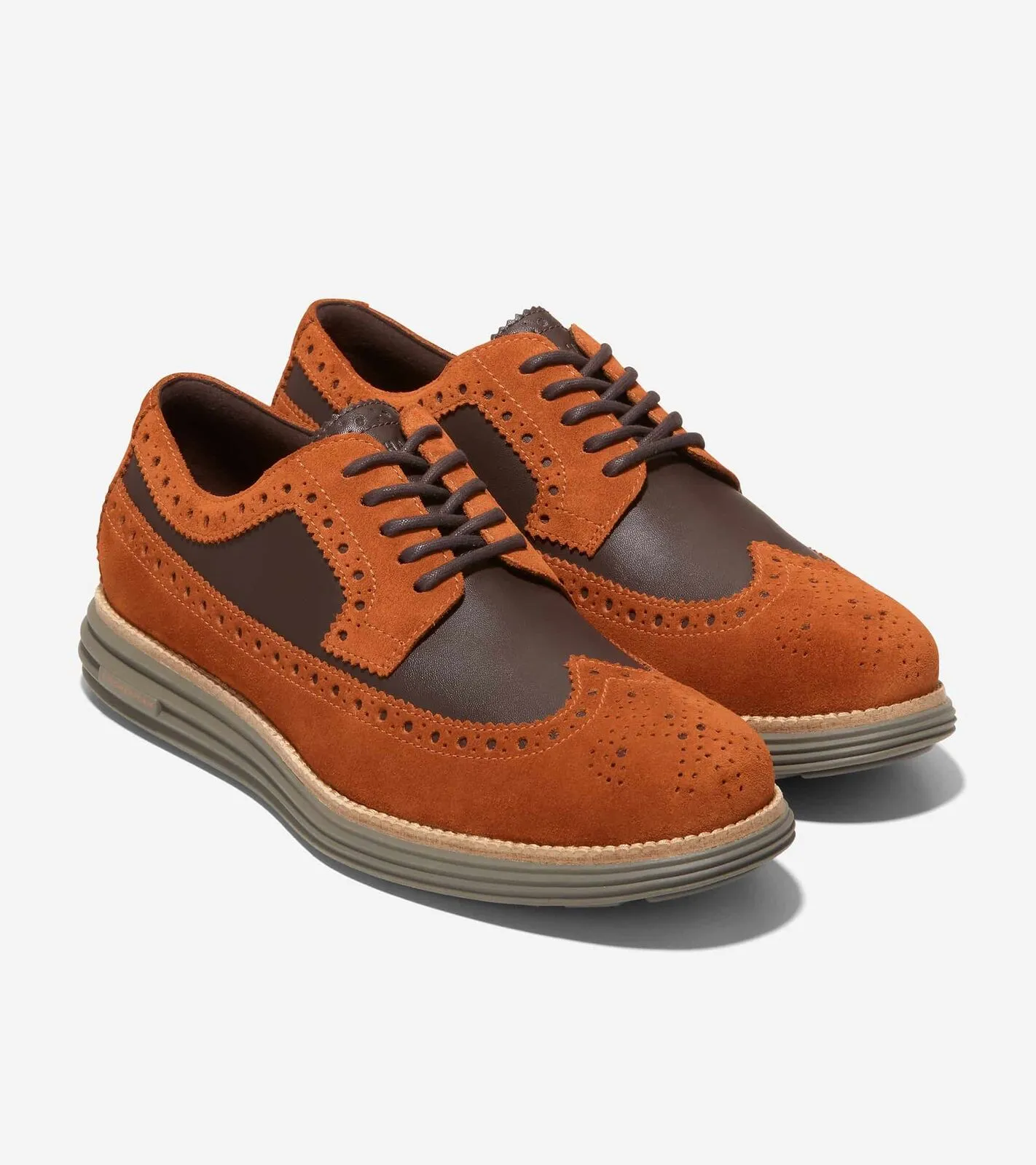 Cole Haan Men's ØriginalGrand Remastered Longwing Red Brown-DK Chocolate C37454