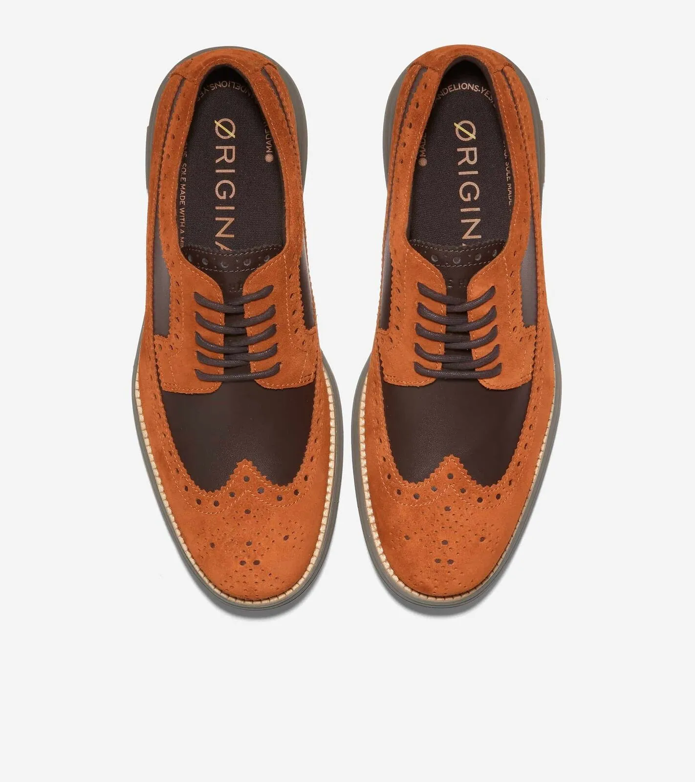 Cole Haan Men's ØriginalGrand Remastered Longwing Red Brown-DK Chocolate C37454