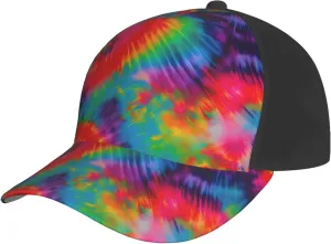 Colorful Tie Dye Pattern Print Baseball Cap for Men and Women – Curved Brim, Perfect for Outdoor, Sports, Travel, and Four Seasons