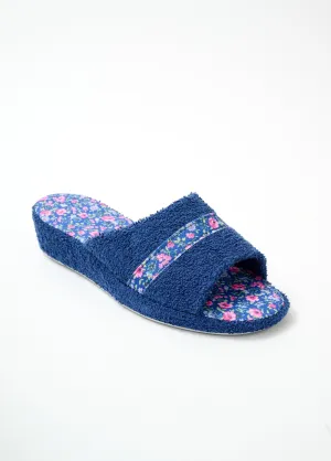 Comfort width canvas mule slippers