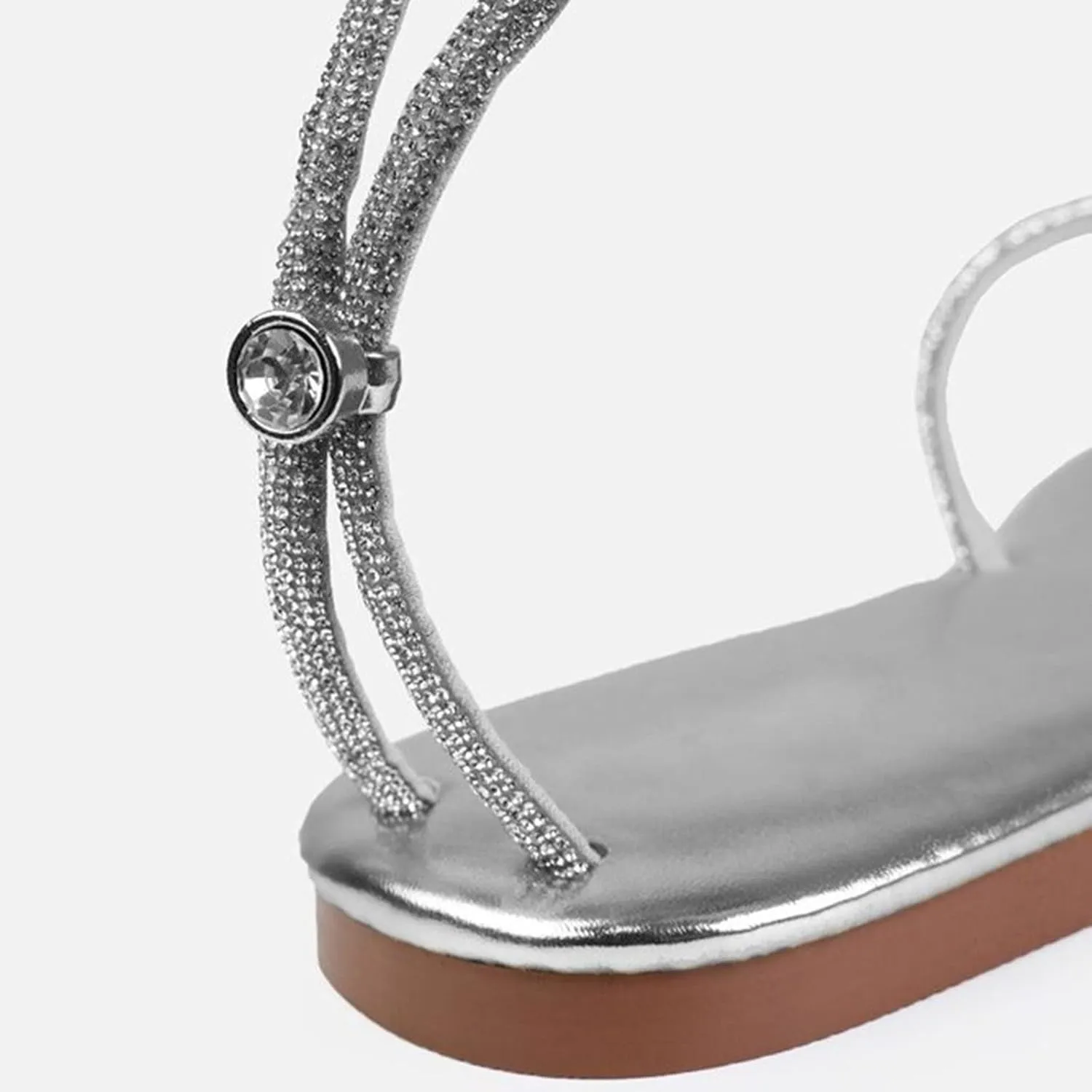 Comfortable Slide Sandals Women Slippers Summer New Pattern Rhinestone Shiny Fashion Flat Bottom Comfortable Non Slip