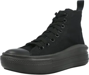 Converse Chuck Taylor All Star Move Platform Canvas (Big Kid) Sneaker, Black/Black/Dk Smoke Grey, 3.5 US Unisex
