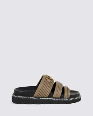 CULLEN SANDALS KHAKI LEATHER