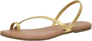 CUSHIONAIRE Women's Catalina toe ring Sandal with Memory Foam