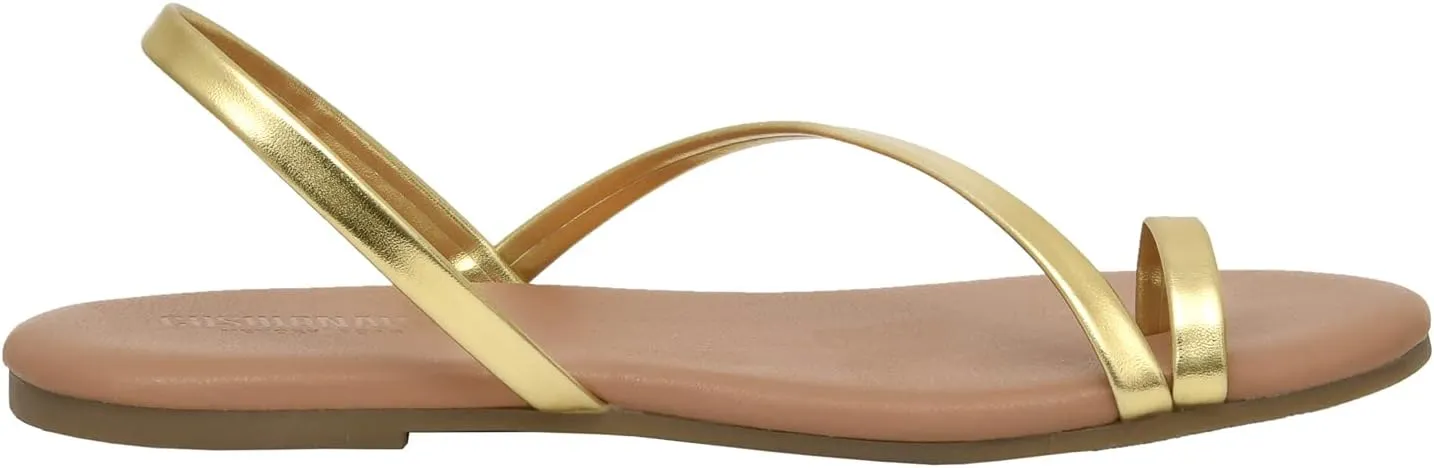 CUSHIONAIRE Women's Catalina toe ring Sandal with Memory Foam