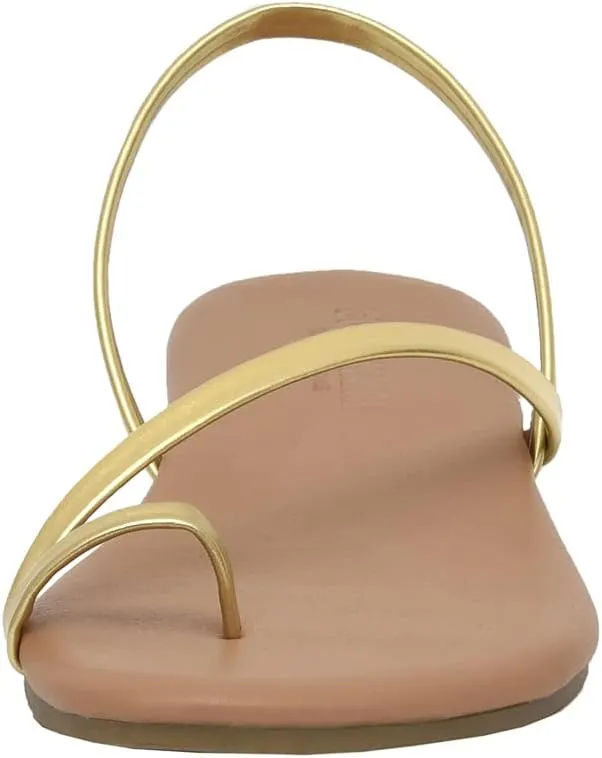 CUSHIONAIRE Women's Catalina toe ring Sandal with Memory Foam
