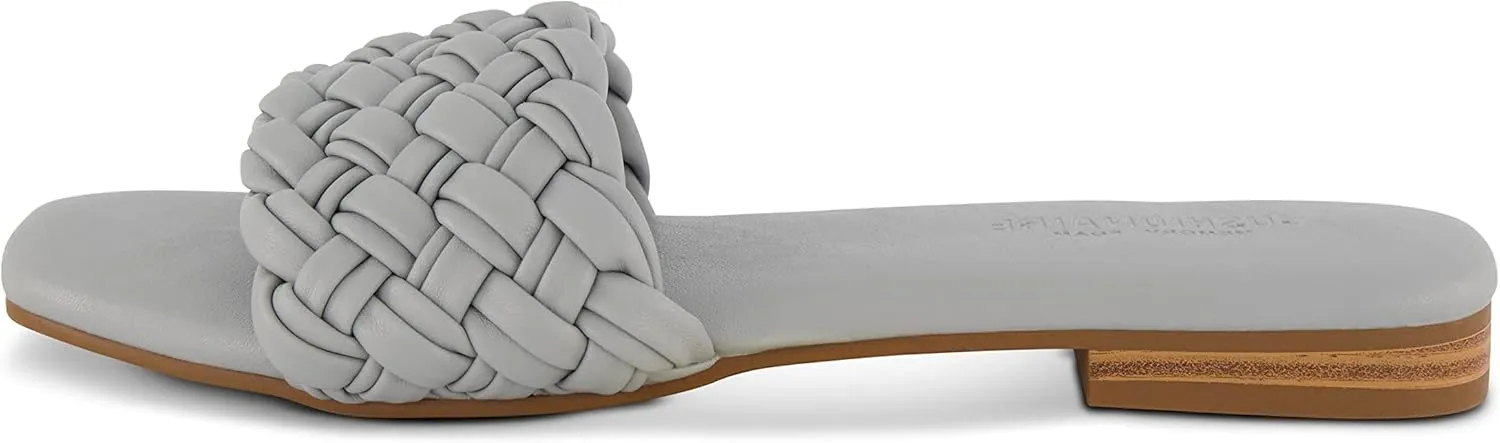 CUSHIONAIRE Women's Fez woven slide sandal  Memory Foam, Wide Widths Available