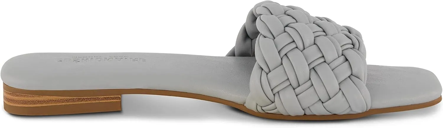 CUSHIONAIRE Women's Fez woven slide sandal  Memory Foam, Wide Widths Available