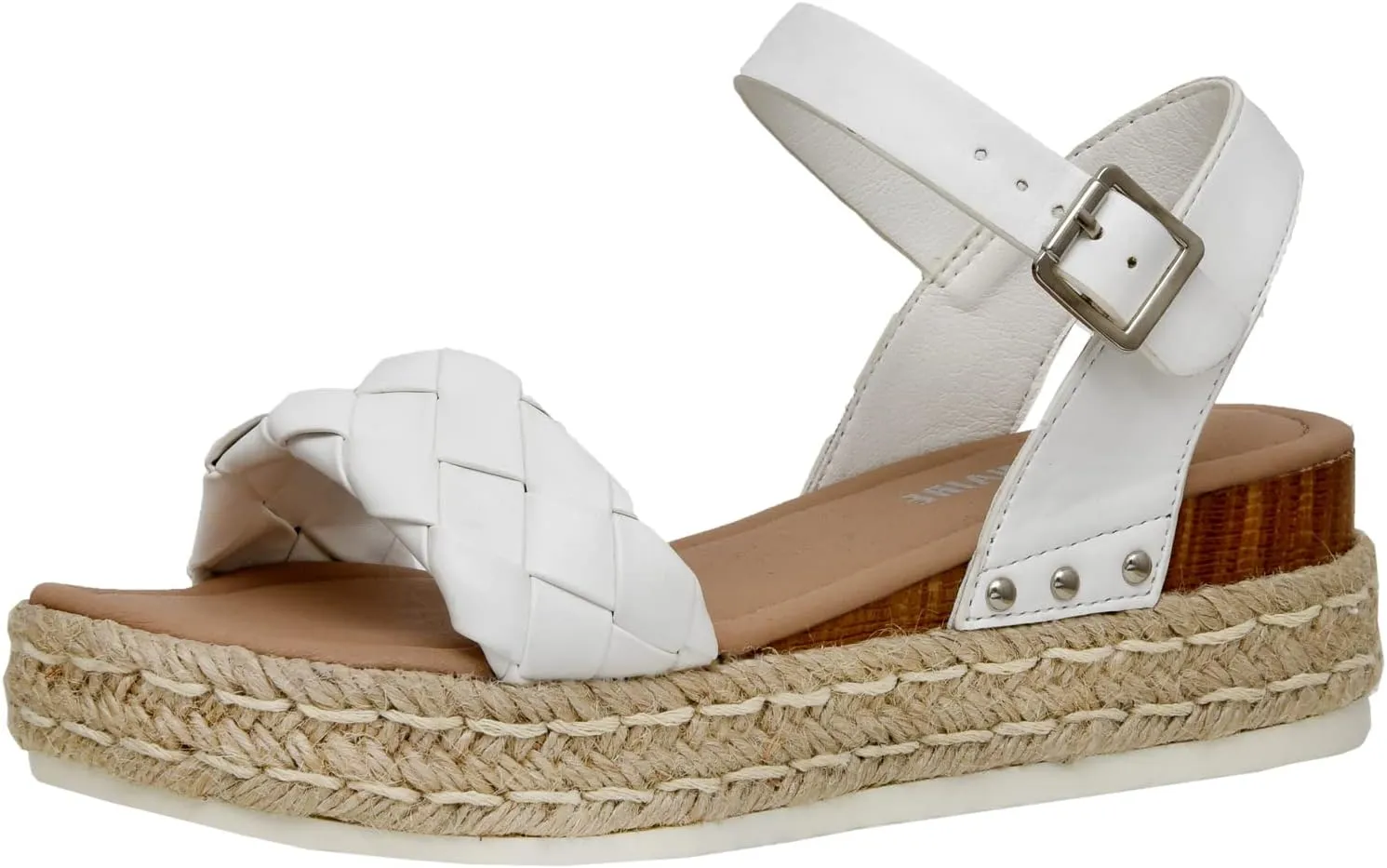 CUSHIONAIRE Women's Mae woven espadrille wedge sandal