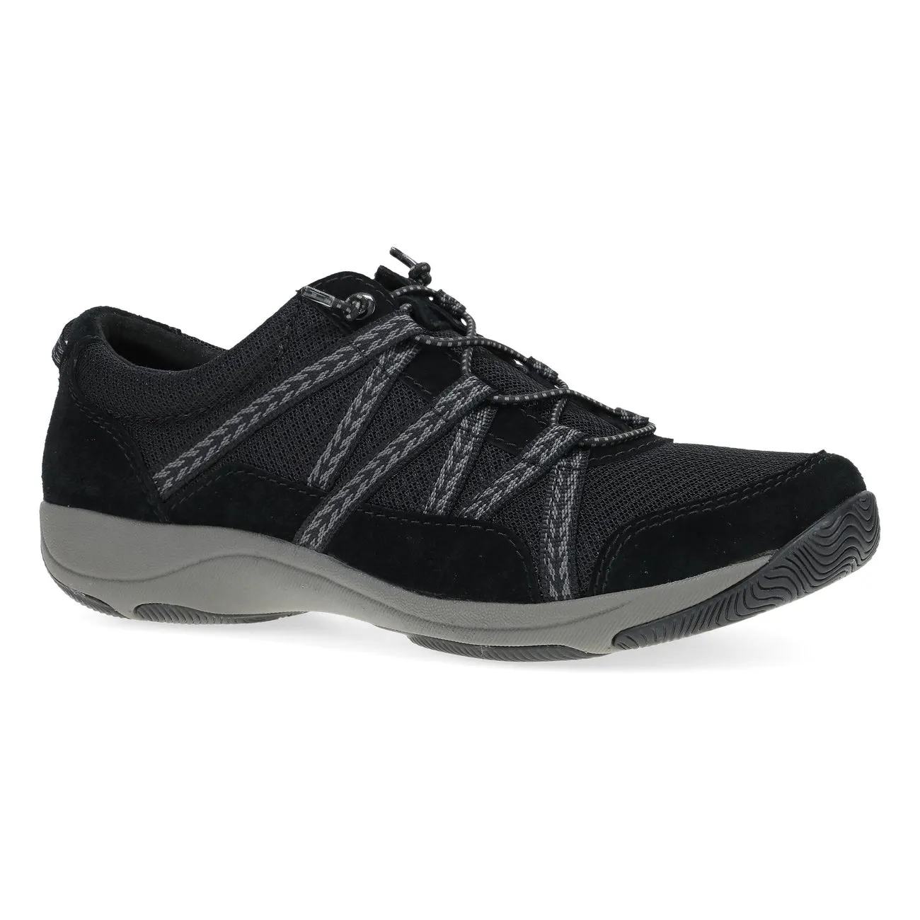 Dansko Harlyn Black Suede Shoe Available in Wide Widths