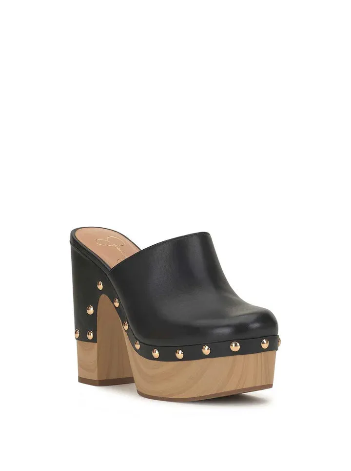 Dasally Platform Mule in Black