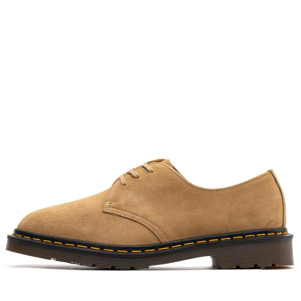 Dr. Martens 1461 Buck Oxford Almond Beige Brown Clog Moccasin Boat Casual Shoes