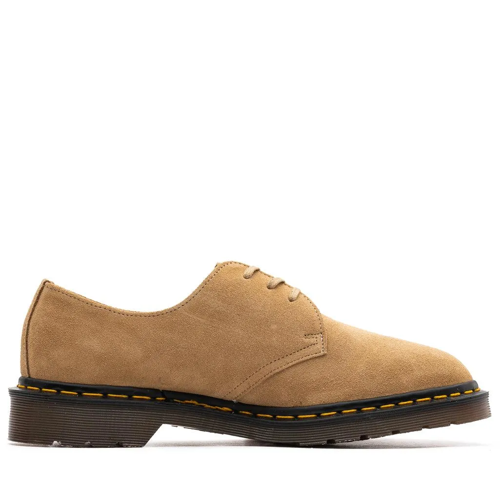Dr. Martens 1461 Buck Oxford Almond Beige Brown Clog Moccasin Boat Casual Shoes