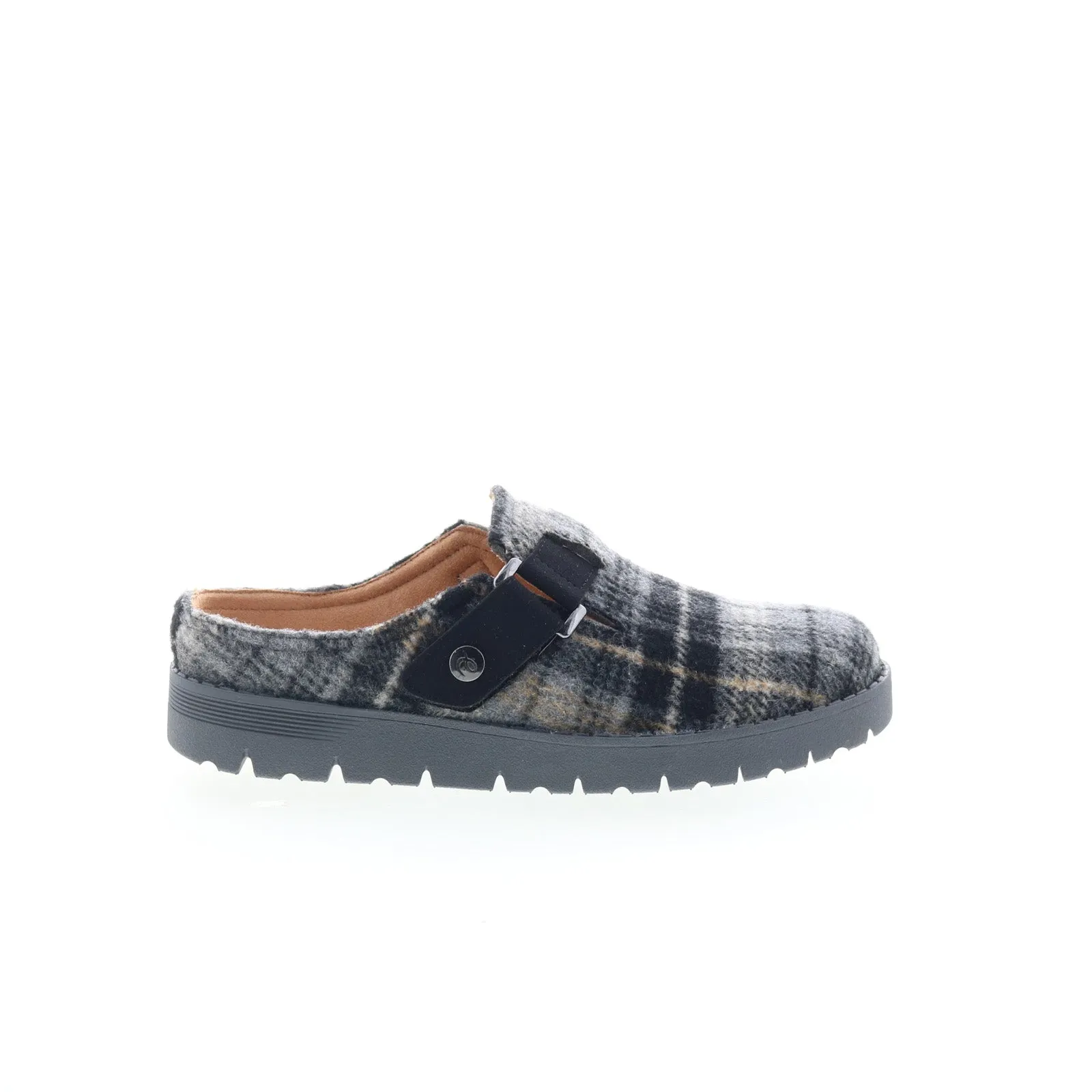 Easy Spirit Scuff 2 SESCUFF2 Womens Gray Wide Canvas Mule Flats Shoes