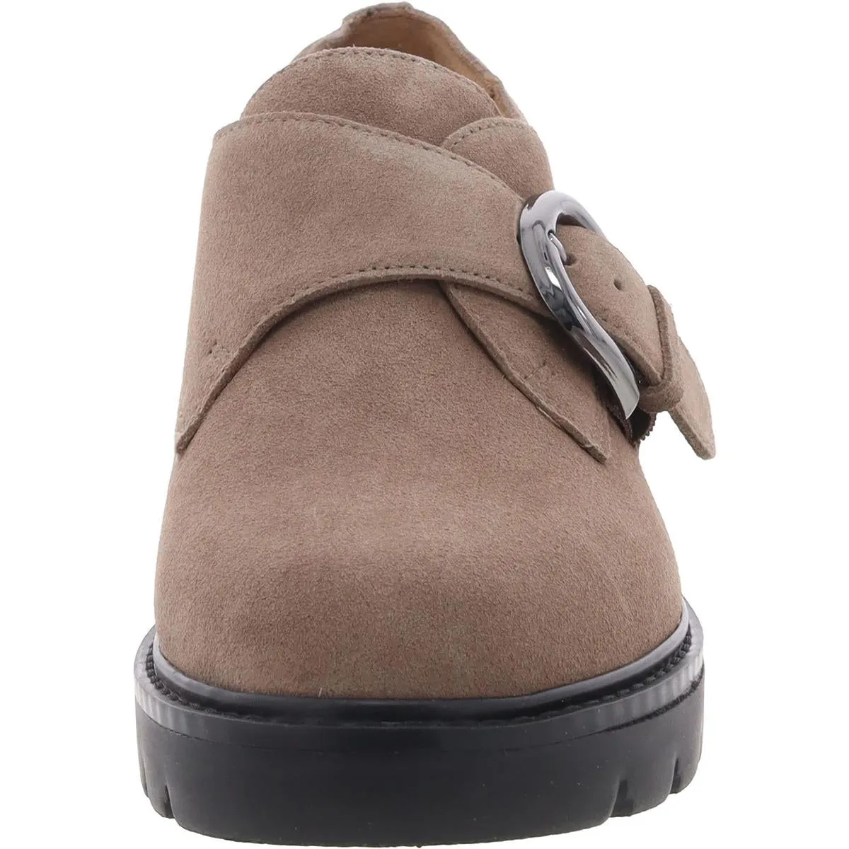 Easy Spirit Womens Kasen Buckle Leather Loafer Heels