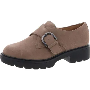 Easy Spirit Womens Kasen Buckle Leather Loafer Heels