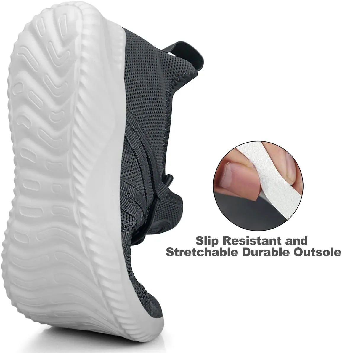 Feethit Womens Slip On Running Shoes Non Slip Walking Shoes Lightweight Gym Workout Shoes Breathable Fashion Sneakers