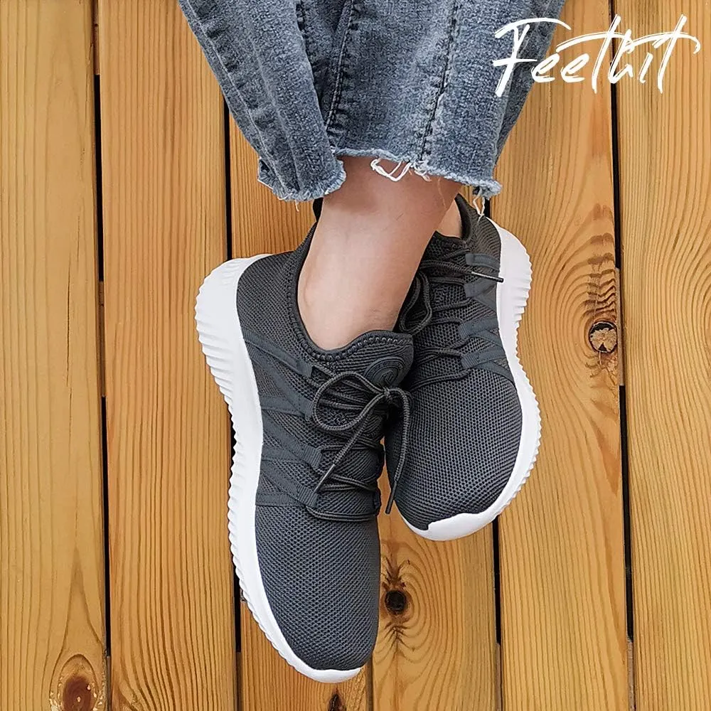 Feethit Womens Slip On Running Shoes Non Slip Walking Shoes Lightweight Gym Workout Shoes Breathable Fashion Sneakers