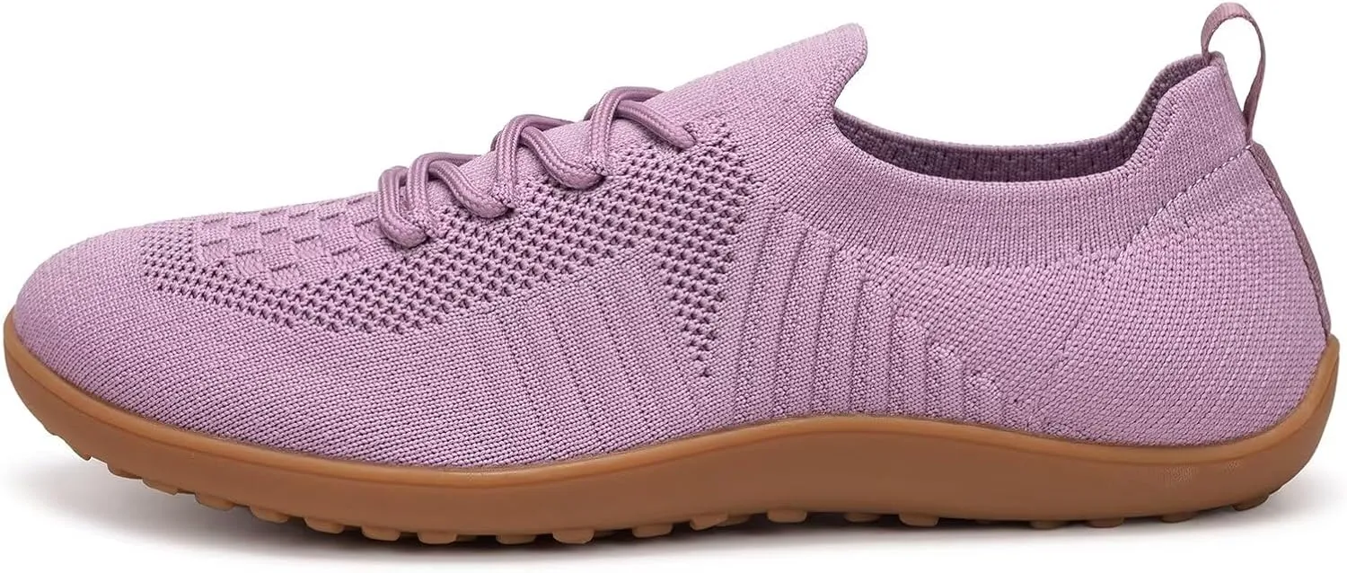 Frank Mully Womens Walking Shoes Wide Toe Box Barefoot Shoes Knitted Fashion Sneaker with Arch Support