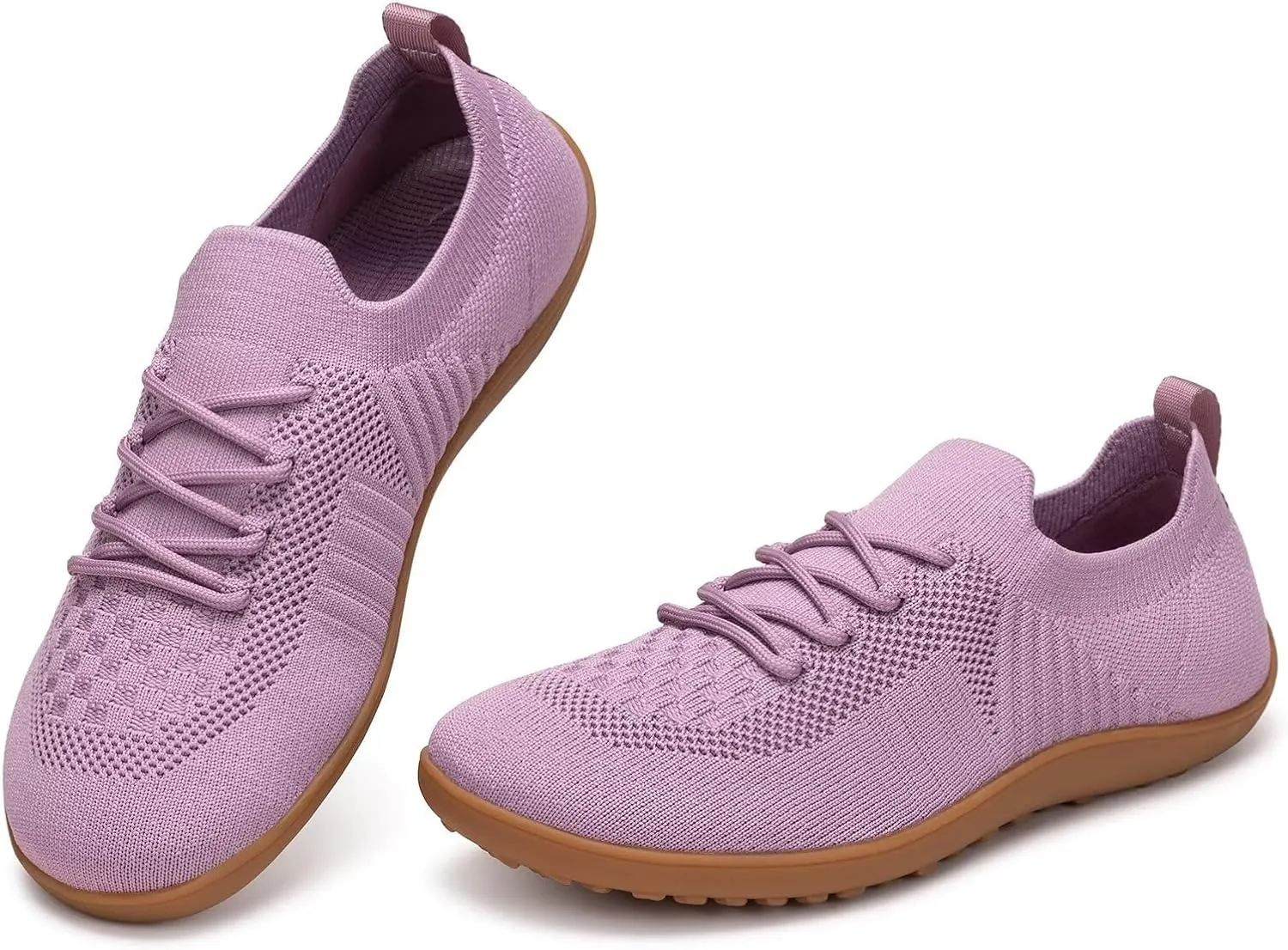 Frank Mully Womens Walking Shoes Wide Toe Box Barefoot Shoes Knitted Fashion Sneaker with Arch Support