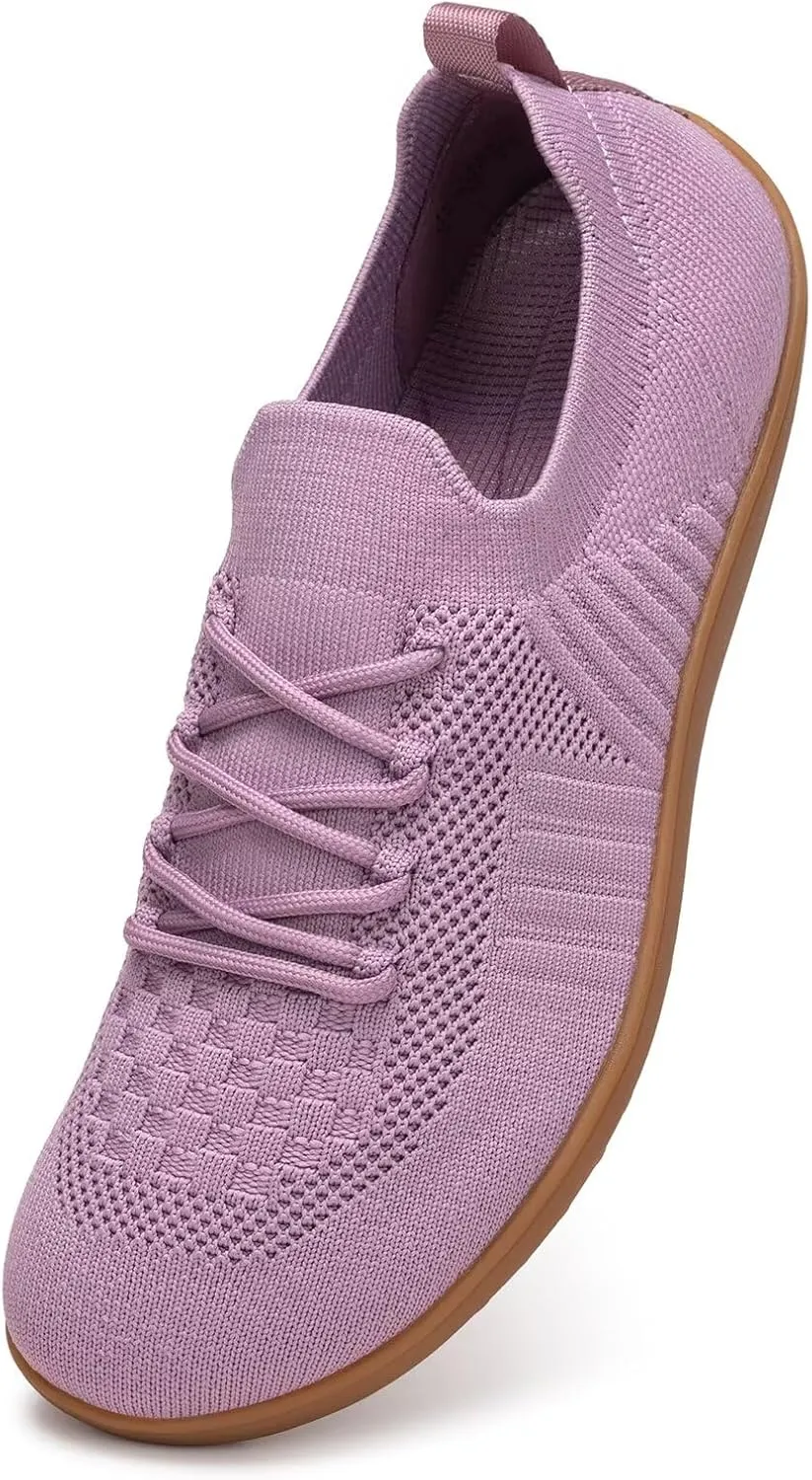 Frank Mully Womens Walking Shoes Wide Toe Box Barefoot Shoes Knitted Fashion Sneaker with Arch Support