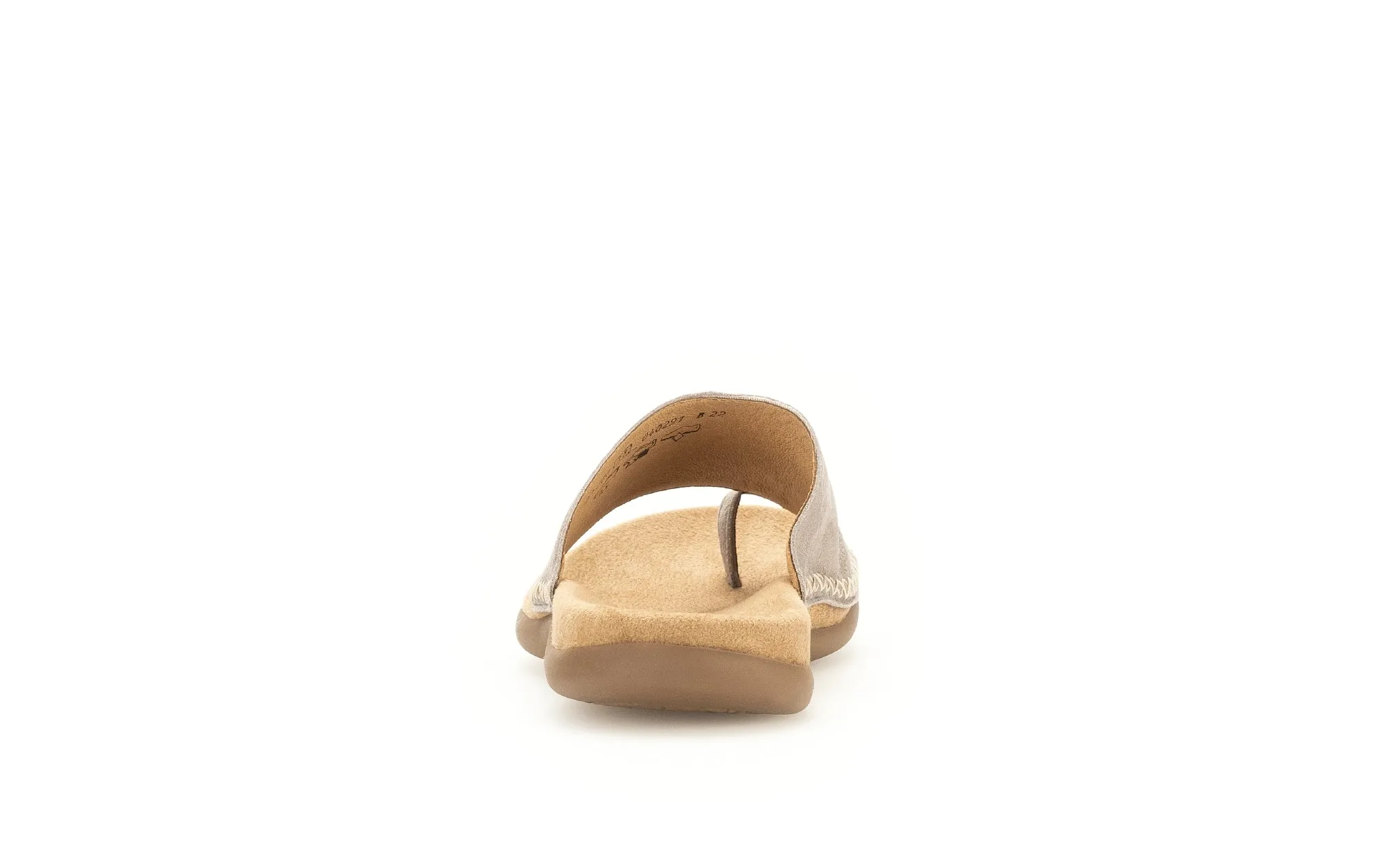 GABOR - 43.700.62 FLAT TOE-POST MULE - GOLD METALLIC