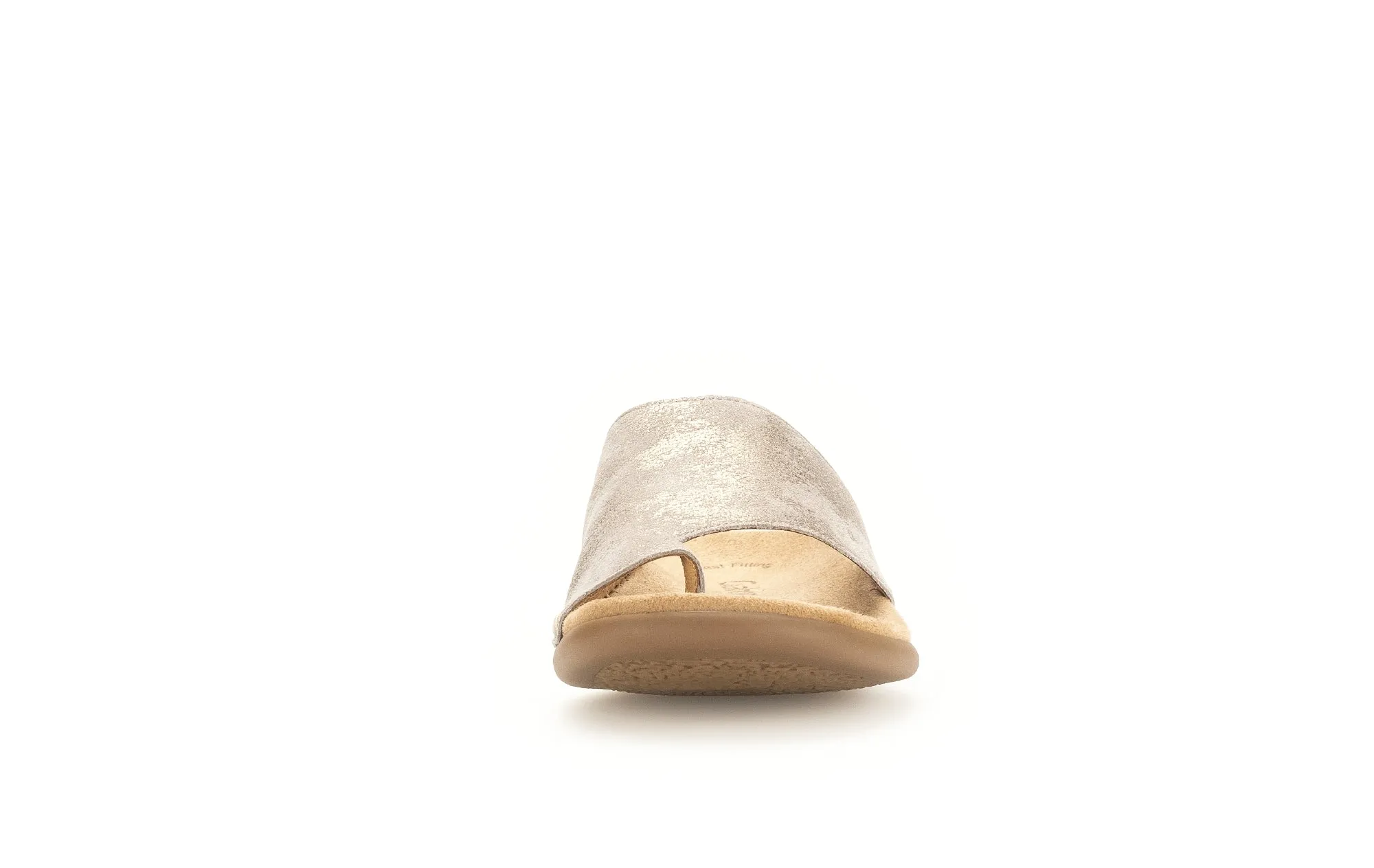 GABOR - 43.700.62 FLAT TOE-POST MULE - GOLD METALLIC