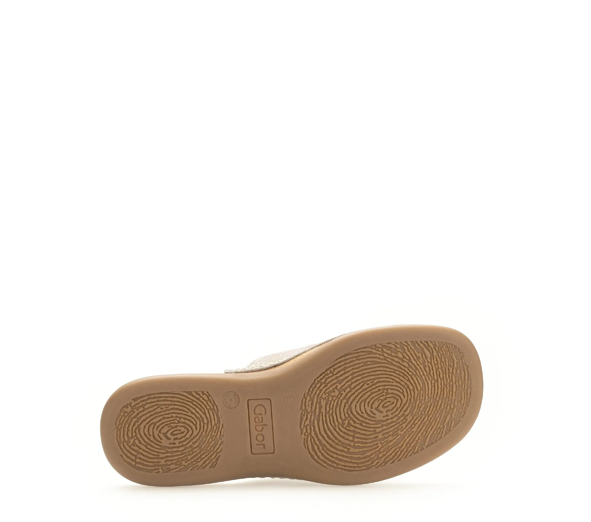GABOR - 43.700.62 FLAT TOE-POST MULE - GOLD METALLIC