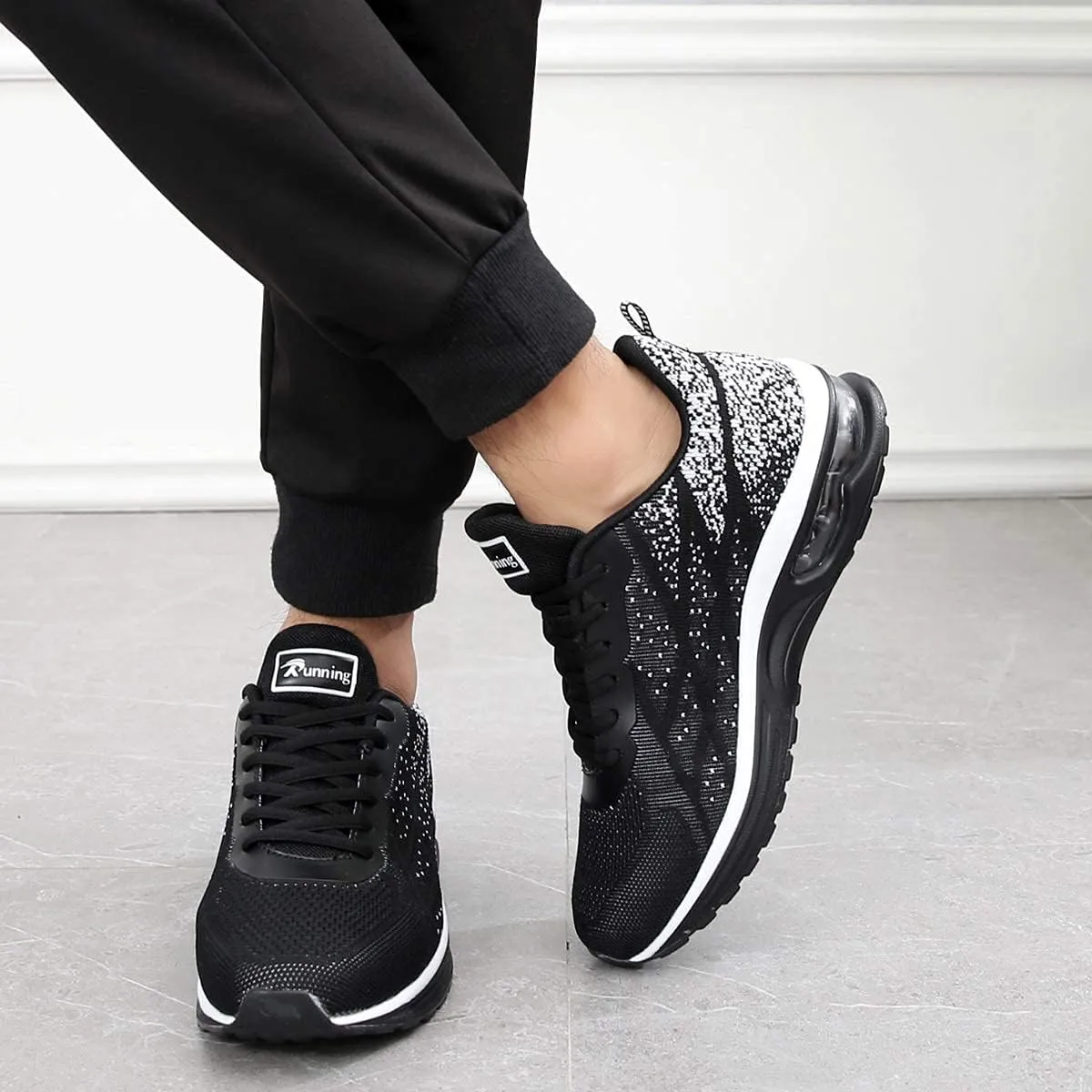 GANNOU Men's Athletic Running Shoes Fashion Sport Gym Jogging Tennis Fitness Sneaker (US 7-12.5)