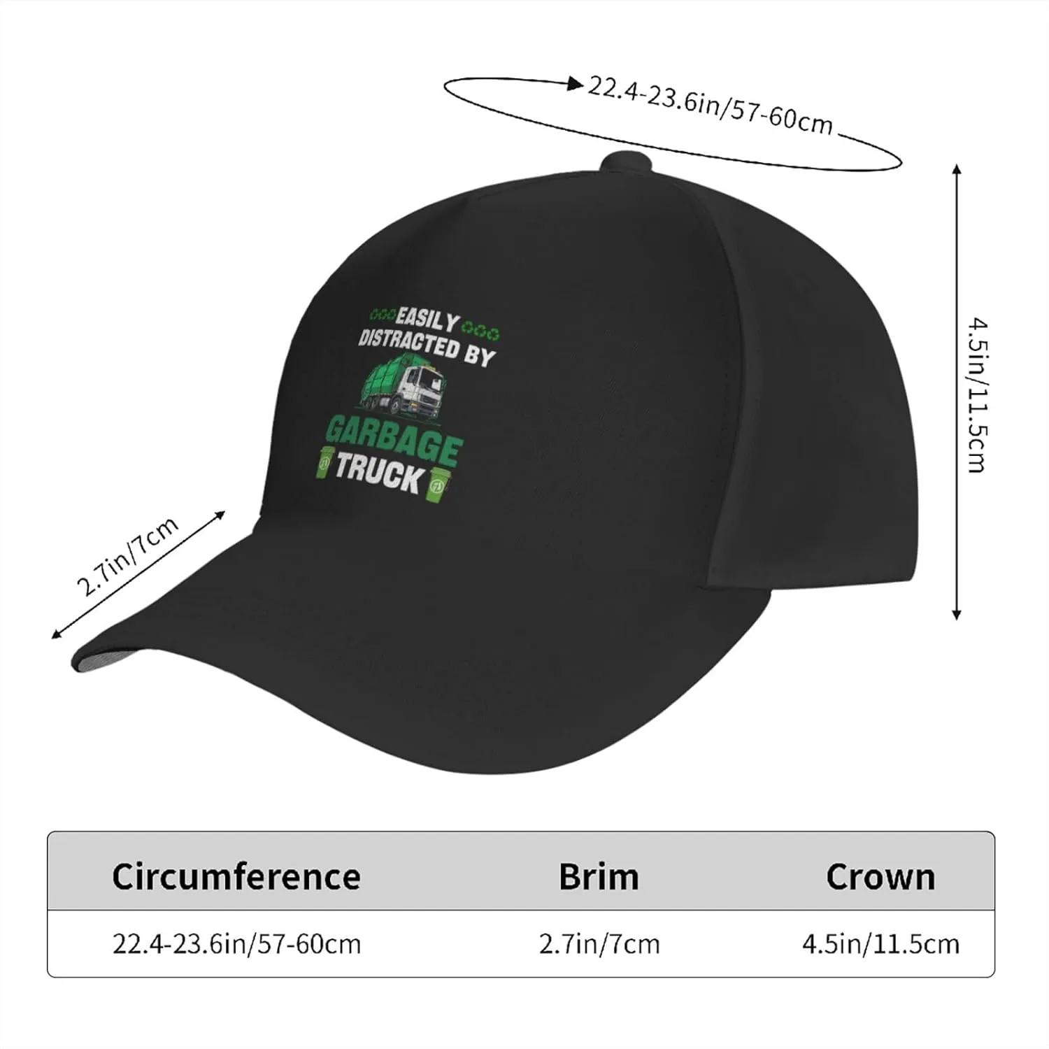 Garbage Day is My Favorite Day Funny Garbage Truck Baseball Hats for Men and Women Adjustable Trucker Hat Adult Baseball Cap