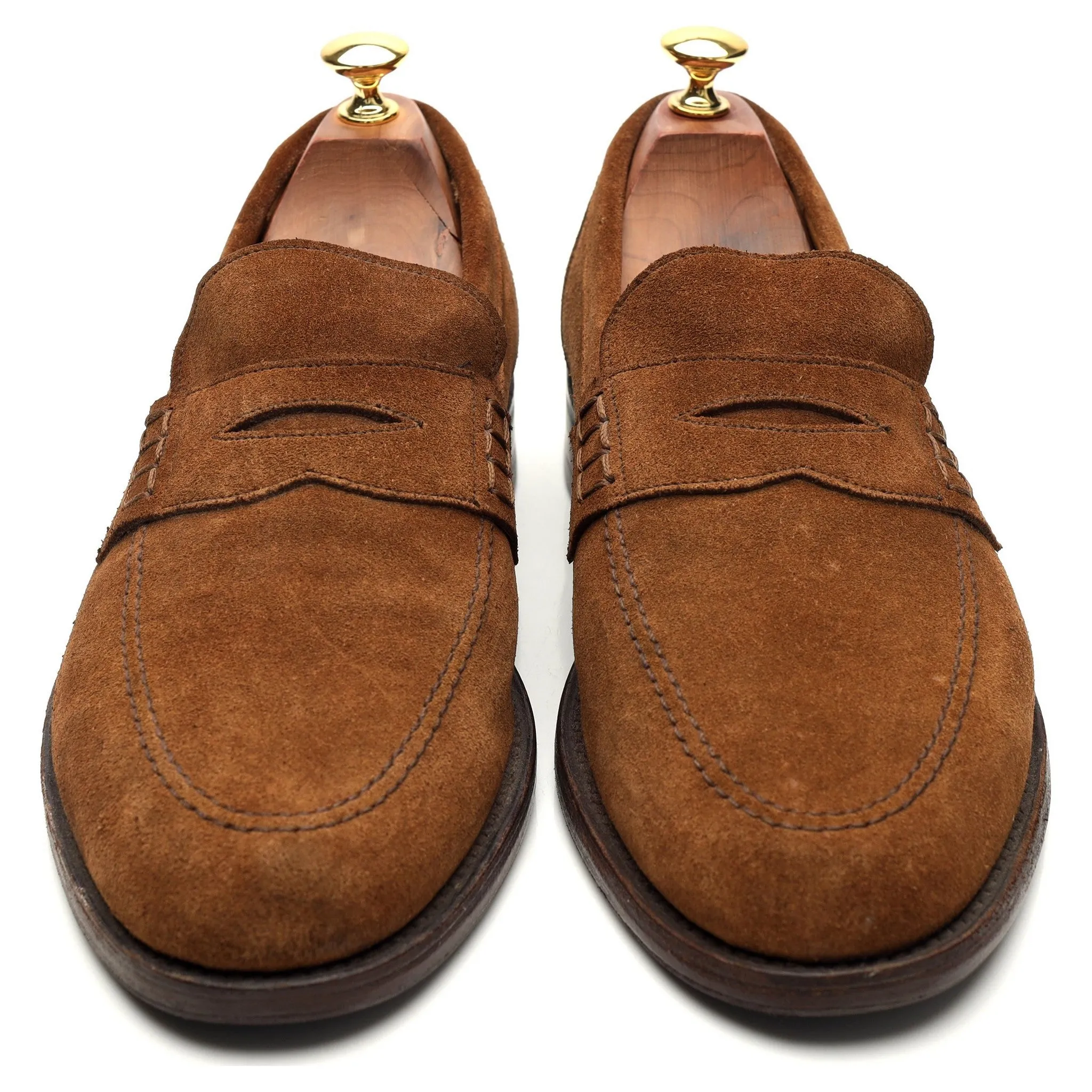 Gordon Scott 'Bardon' Snuff Brown Suede Loafers UK 9.5 E