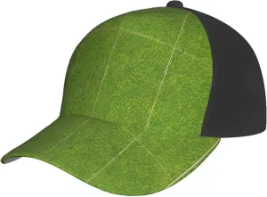 Green Grassland Print Baseball Cap for Men and Women – Adjustable, and Stylish Hat for Fitness, Running, Beach, Vacation