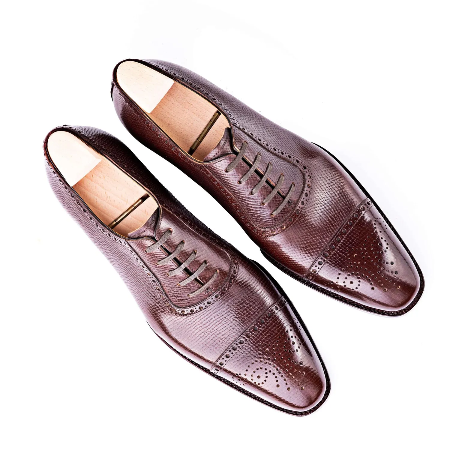 Handmade Cap-Toe Leather Formal Oxford Shoes