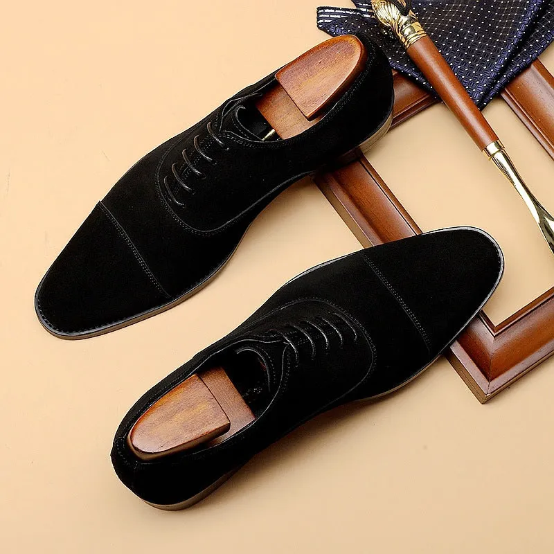 Handmade Suede Oxford Dress Shoes for Men