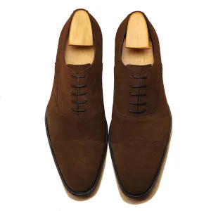Handmade Suede Oxford Dress Shoes for Men