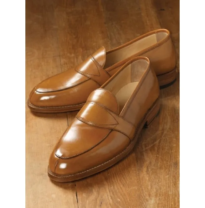 Handmade Tan Leather Dress Shoes for Men