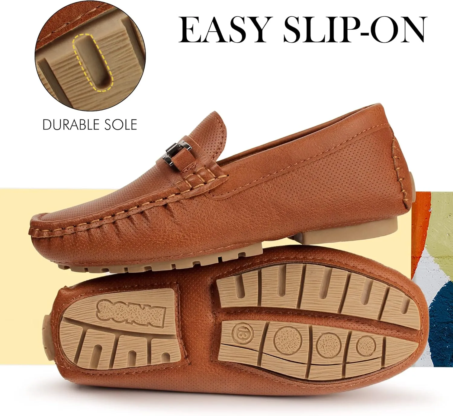 Hawkwell Kids Classic Penny Loafer Moccasin Dress Driver School Shoes