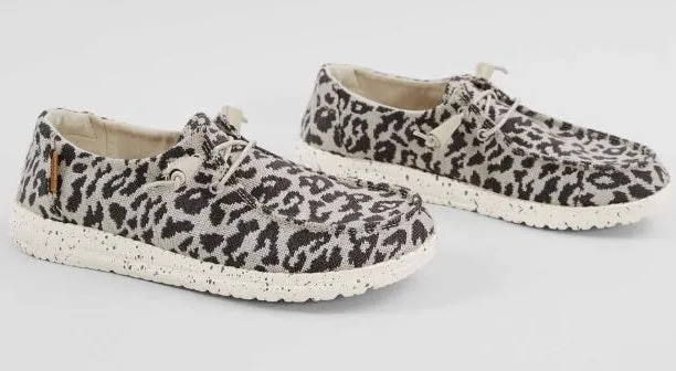 Hey Dude Women's Wendy Woven Cheetah Slip-On Comfort Shoe 121413091