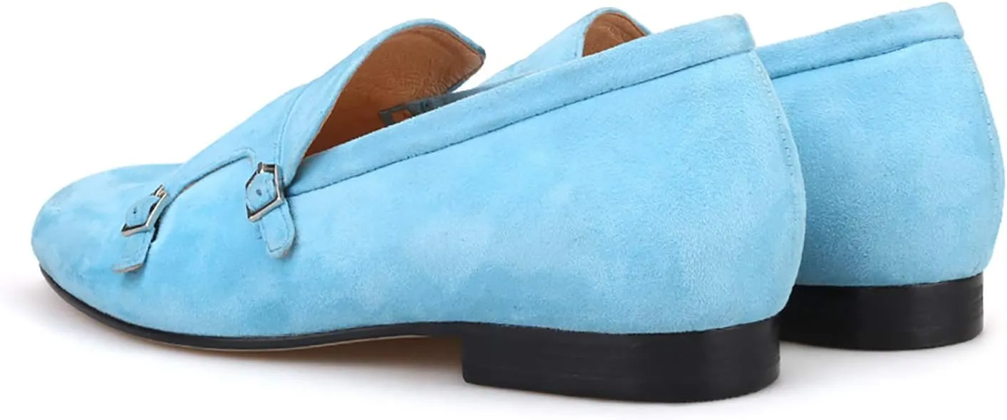 HI&HANN Men Velvet Shoes with Velvet Hasp cCasual Shoes British Style Shoes Slip-on Loafer Smoking Slipper