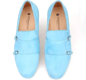 HI&HANN Men Velvet Shoes with Velvet Hasp cCasual Shoes British Style Shoes Slip-on Loafer Smoking Slipper