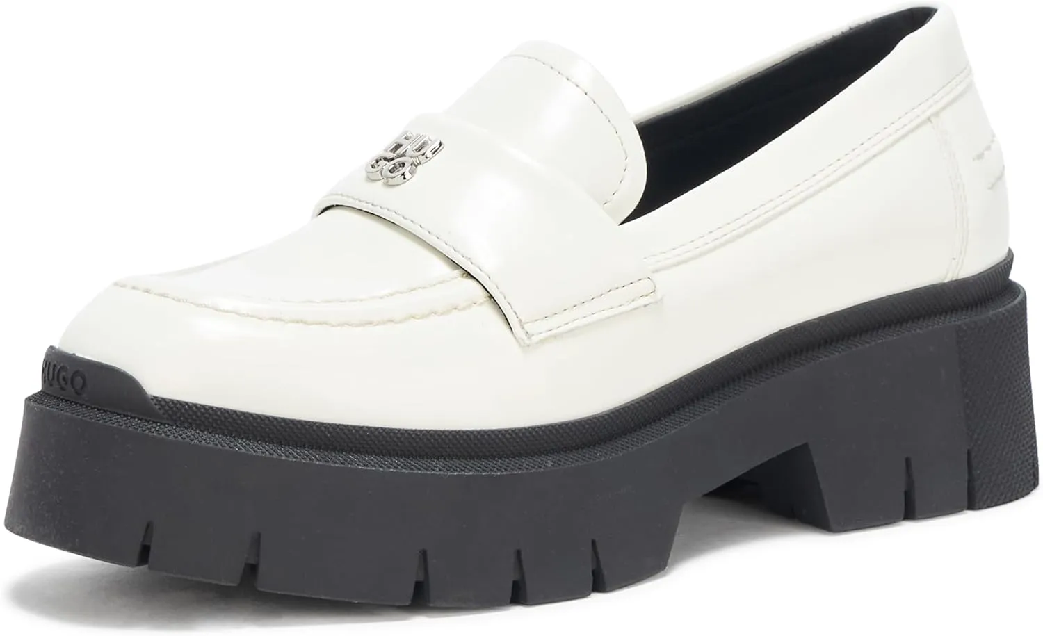 HUGO Women's Kris Chunky Platform Leather Loafer