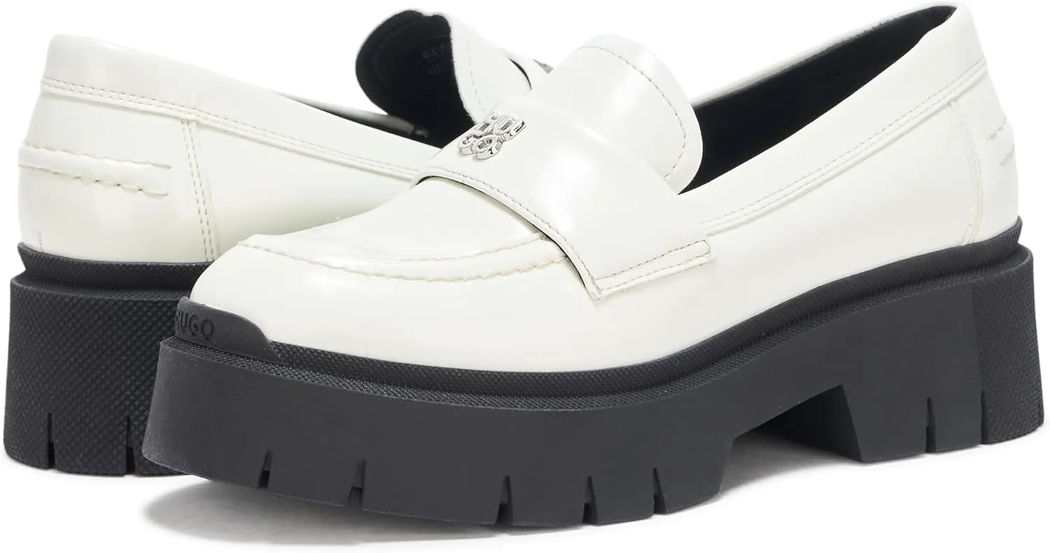 HUGO Women's Kris Chunky Platform Leather Loafer