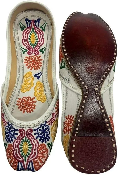 Indian Punjabi Juttis Women Ladies Boho Mojari Khussa Shoes Saree Ethnic Shoes