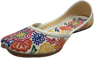 Indian Punjabi Juttis Women Ladies Boho Mojari Khussa Shoes Saree Ethnic Shoes